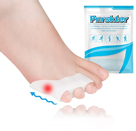 Pinky Toe Separator Tailors Bunion Pads, (10PCS) New Material, GEL Little Pinky Toe Protectors Sleeve for Tailor's Bunions, Curled Pinky Toes, Overlapping Toe, Blisters, Pain Relief from Friction