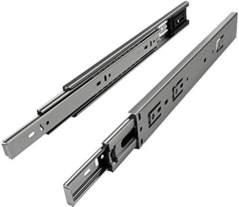 1 paio Guide ad estrazione totale KV2-35-H45-L250-SE con dispositivo di autochiusura Lunghezza 250 mm Altezza 45 mm Caricabile fino a 35 kg da SOTECH lo Specialista delle guide per cassetti