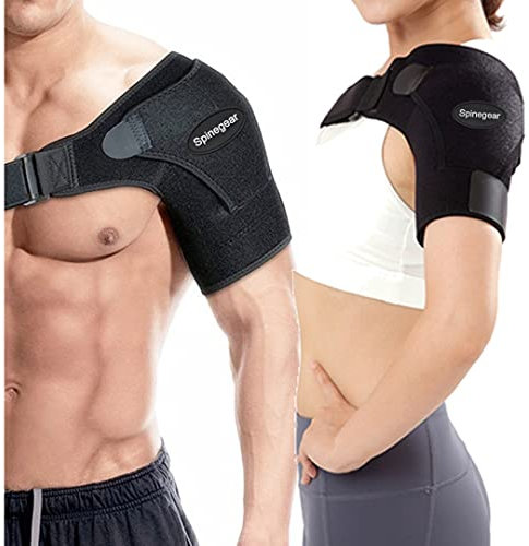 Verstellbare Schulterstütze & Rotatorenmanschette für Männer & Frauen, kompatibel mit warmen,kalten Pads, disloxiertes AC-Gelenk, gefrorene Schulterarm Gurt zur Schmerzlinderung