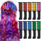 EBANKU 10 Couleurs Cheveux Craie Peigne Cheveux Teinture Coloration Temporaire, Lavable pour enfants filles garçons fête Cosplay cadeau d'anniversaire