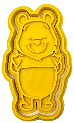 PlasticJewels Tagliabiscotti Orsetto compatibile Winnie the Pooh - Formina Biscotti Stampa 3D PLA Biodegradabile - Perfetto per Feste a Tema Bosco Incantato, Compleanni