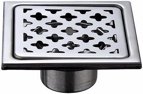 Edelstahl Bodenablauf 10 cm Hochglanz extraflach begehbare Dusche nur 0,5 cm Rahmen A
