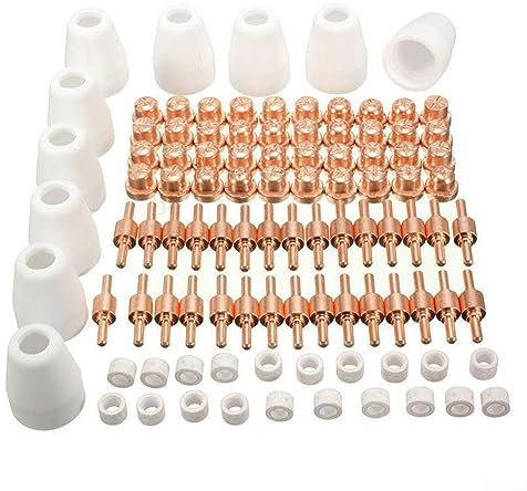 SPORTARC 100PCS Plasmaschneid-Verbrauchsmaterialien, Plasmaschneidmaschine Verbrauchsmaterialien Verlängerungsspitze für PT-31 Brenner, LG-40, CUT40, für CUT50 Plasmaschneider