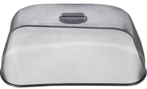 Amosfun Mesh Metal Food Cover Rectangle 18.5 x 13.4 x 6.8 in – Fly-Proof and Dust-Resistant for Outdoor Picnics, Indoor Dining Tables, Family Gatherings