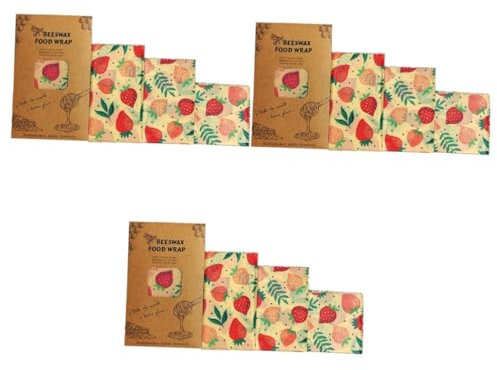 DECHOUS 9 Stk Bienenwachspapier pressen und verschließen Verpackungsfolien aus Bienenwachs Packpapier lebensmittel Sandwich-Bienenwachs-Wraps frittierte Hühnchen-Wraps
