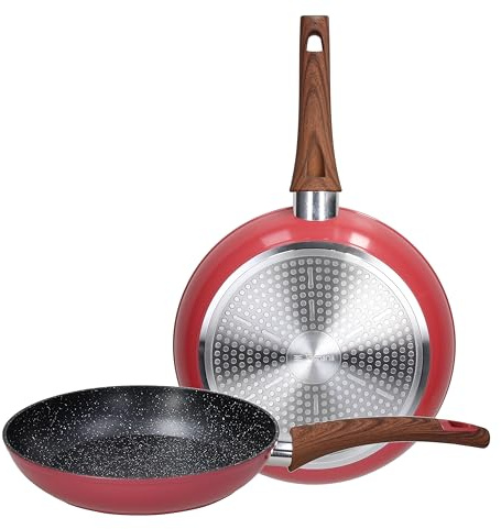Tognana, Rose Salt, Set 2 padelle 24/28 cm, alluminio rosa