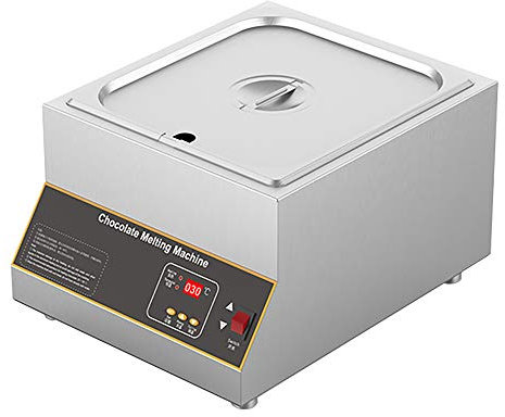 Scioglitore per cioccolato elettrico, crogiolo per cioccolato da 500 W, temperatrice professionale per cioccolato da 10 litri, scaldavivande commerciale in acciaio inossidabile riscaldato per ristora