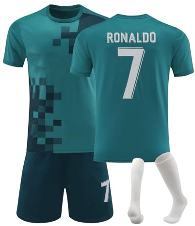 Fußball Trikot Nr.7, Hause/Auswärts 7 Fußball Trikot für Kinder Erwachsener, Nr.7 Fussball Trikot Shorts Socken für Jungen Herren