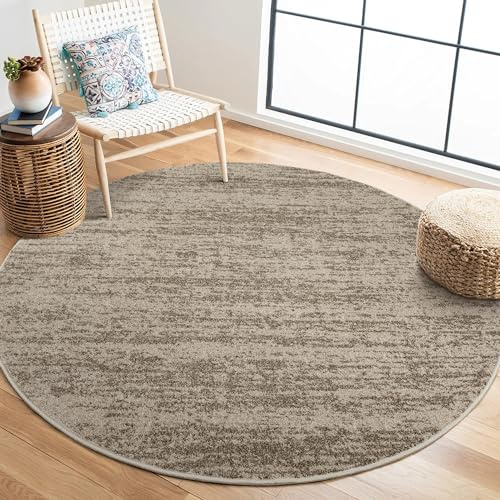 SANAT Oslo Teppich für das Wohnzimmer - Teppich mit modernem Design, Geeignet für Wohnzimmer, Flur, Esszimmer, Schlafzimmer, Küche und Kinderzimmer - Beige, Größe: 120 cm Rund