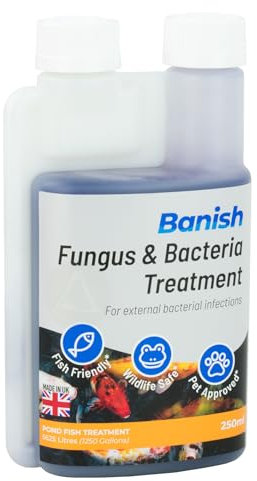 Pisces Banish Fungus & Bacteria Pond Fish Koi Treatment 250ml For Disease Infection