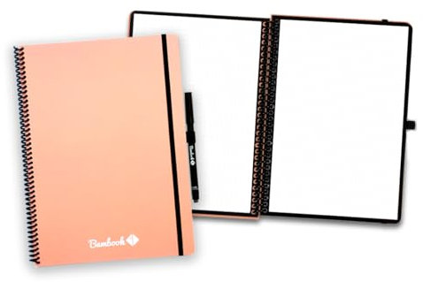 BAMBOOK Colourful Notizbuch - Rosa - A4 - Gepunktet - Wiederverwendbares Notizbuch, Notizblock, Reusable Notebook, Löschbares Whiteboard-Notizbuch
