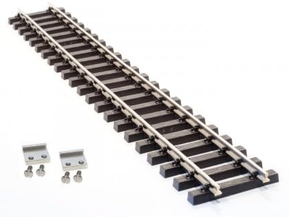 ML-Train Gleis gerade/gebogen vernickelt mit Schraubverbindern | Modell-Eisenbahn - Spur G Gartenbahn (Gleis gerade 60 cm)