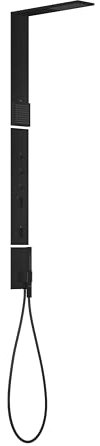 hansgrohe AXOR ShowerComposition Duschpaneel, mit Thermostat, Kopfbrause 110/220, Schulterbrause, inkl. Zubehör, 12595, Farbe: Mattschwarz