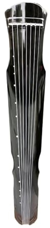 Professionelle Guqin Fuxi Guqin, 7 Saiten, 123 Cm, Handgefertigtes Paulownia-Holz, Anfänger-Guqin-Instrument, Traditionelles Chinesisches Zither-Instrument, Geschenke(Black,3/4)