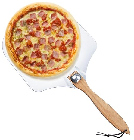 VitSrisea Pizza Base En Acier Inoxydable - De Pizza Pliable Avec Poignée | Piège-pizza Professionnelle Pour Four Et Gril, Foie De Pizza De Haute Qualité Pour Four En Pierre, Toboggan Pour