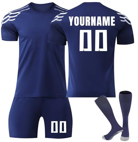 football Kits 25-26 Home/Away Strips Jerseys, Soccer Jersey Training Shirts Shorts Socks Tracksuits with Personalized Name Number for Boys Adults UK A01