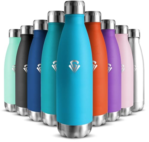 Trinkflasche Edelstahl - 750ml - Thermosflasche, BPA-Frei, Wasserflasche Sport - Auslaufsicher Wasserflasche,Trinkflasche Kohlensäure Geeignet, Thermoskanne für Fitness, Gym, Fahrrad