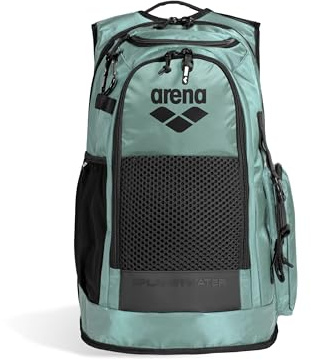 ARENA All Set Sports Swim Backpack Athletes Gym Rucksack Multisport Daypack Large Size Training Gear Equipment Bag for Teens Men Women, 45 Liters, Sage Green