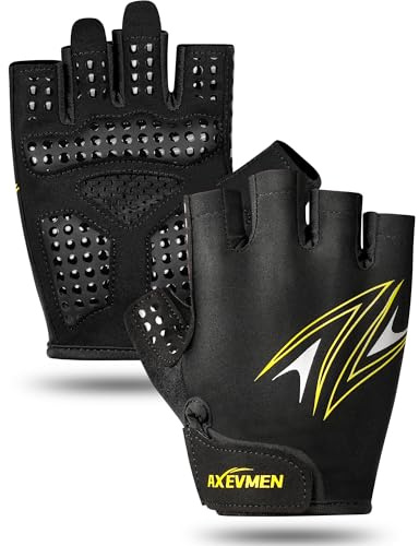 Bike Gloves for Women/Men Cycling Gloves Gym Gloves-[6MM Gel Pad] Half Finger with Shock-Absorbing, Anti-Slip for Cycling, Workout, Training, Weight Lifting, Outdoor, Dirt Bike, Mountain Bike, Riding