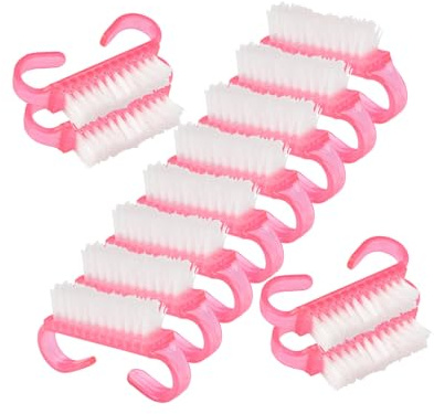 ibasenice Spazzola per Pulizia Unghie in Nylon 12 Pezzi Impugnatura Antiscivolo, Set Multifunzionale per Manicure, Pedicure e Pulizia Mani, Piedi e Articolazioni, Adatta a Uomini, Donne