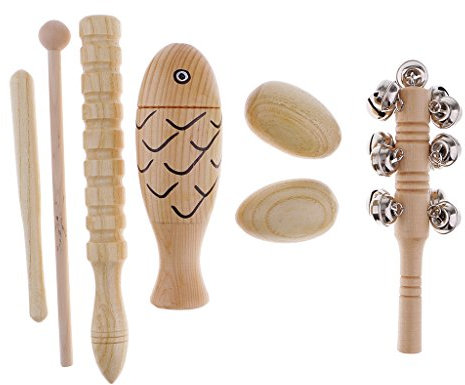 Fenteer Musikinstrumente Spielzeug Set Percussion Maracas n Band