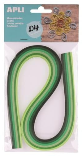 APLI väska quilling papper gröna toner - 120 ränder