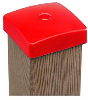 Gartenwelt Riegelsberger Capuchon de poteau en PVC de qualité supérieure - 70 x 70 mm - Rouge - Pour bois équarri - 7 x 7 cm - En plastique