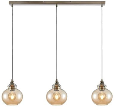 Ceiling Light 'Tymoni' dimmable (Vintage, Antique) in Cream Made of Glass for e.g. Living Room & Dining Room (3 Light Sources, E27) from Lindby | Pendant Lighting, lamp, Hanging lamp, lamp, Ceiling