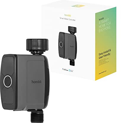 Hombli Smart Controller per Irrigazione con WiFi | Programma di Irrigazione Automatico & a Batteria per Giardino | Monitoraggio del Consumo di Acqua | Compatibile con i Tipi di Rubinetti Più Diffusi