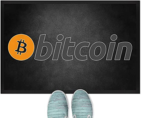 JUNIWORDS Fußmatte, Bitcoin Logo Symbol (1000273), 60 x 40 cm, mit Gummirand