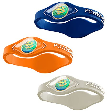 Power Balance Original äkta prestanda-armband, silikongummi armband armband sportarmband armband för män kvinnor, power 3-pack armband, säker vattentät lätt hållbar, storlek M+L (M 19,0 cm M/L 20,5 cm), Silikon