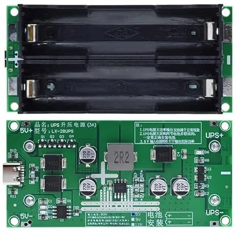 1 Uds 5V 3A 18650 UPS Fuente de alimentación ininterrumpida Cargador de batería de Litio Type-C USB