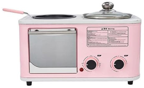 EdirFtra Máquina de desayunar, máquina de desayunar sándwiches multifuncionales, Cuatro en una Olla de Control de Temperatura Independiente, 600W / 600W