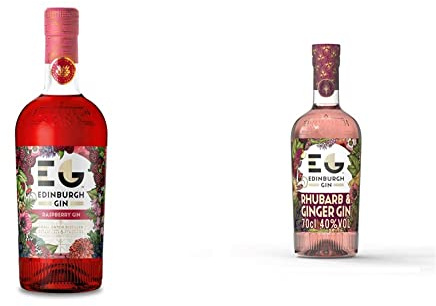 Edinburgh Gin Raspberry Flavoured Gin 70 cl & Rhubarb and Ginger Pink Gin 70 cl