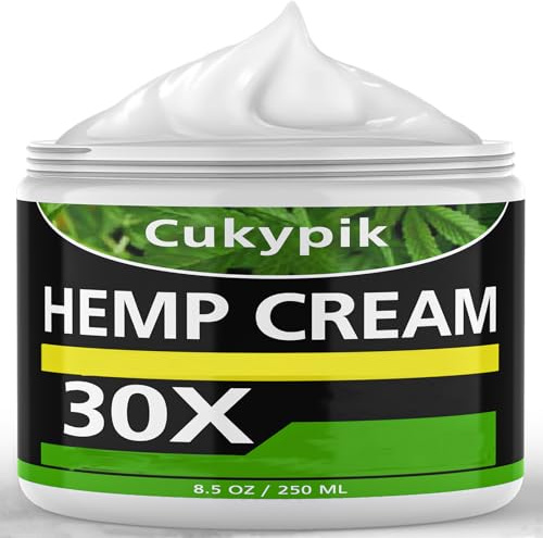 JUYIHEAL Hemp Cream 8.5oz, Natural Soothing Topical Cream, with Arnica,MSM, Turmeric, Menthol, Aloe