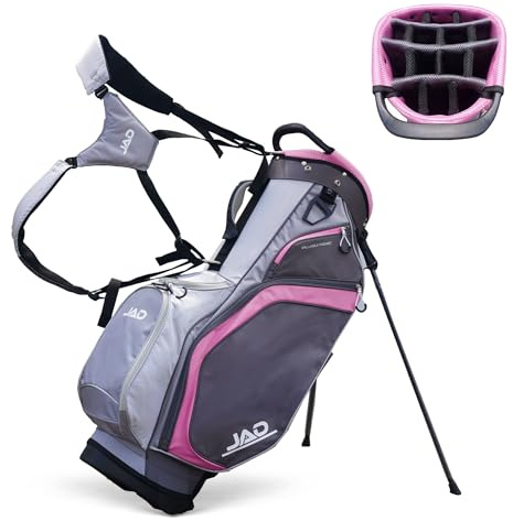 Bolsa de Golf con Soporte para Mujer, Bolsa de Golf Premium para Uso Diario para Mujeres y Damas, separadores Superiores de 14 vías, Ultraligera, fácil de Llevar, Bolsa de Golf Duradera Resistente al