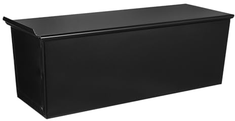 UTHCLO 5trous Moule à Pain Rectangulaire Avec Couvercle Non-adhésif Boîte à Toasts Perforée Pour Pain De Mie Ustensile De Boulangerie Noir Pour Four
