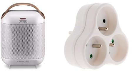 De'Longhi hfx30 C18 IW zptc160 verticale, blanc nacré & Triplite 3x 16A triangulaire - Blanc - Zenitech