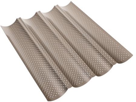 Zerodeko Shaped Bread Baking Pan Antihaft-baguetteform Mit Rillen Für Französisches Brot Backfreundliches Haushaltszubehör Leicht Zu Reinigen Und Energieeffizient