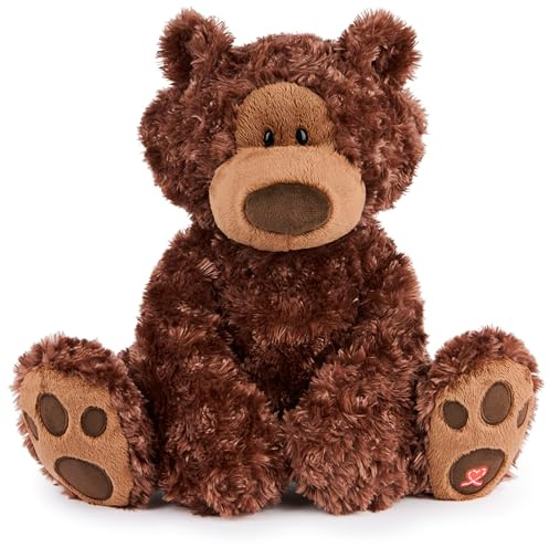 GUND Philbin Classic Teddy Bear, Premium Stuffed Animal for Ages 1 and Up, Chocolate Brown, 18”