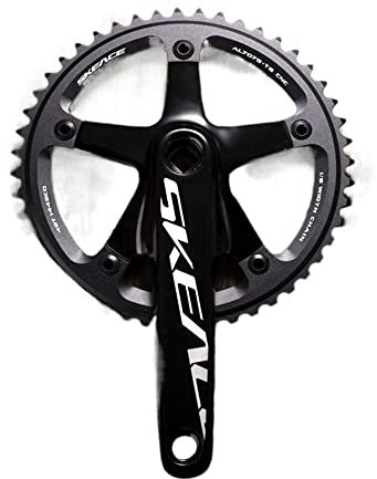 LUHJLBUG Kurbelgarnitur Kurbel Feste Gang Fahrrad Crank 48T Kurbelschrank Fahrradteile Fahrradteile Legierung Single Geschwindigkeit 48T Kurbel Fahrradstücke Crankset