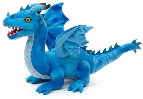 Uni-Toys - Drake blå – 40 cm (längd) – plyschfabeldjur – plyschdjur, gosedjur