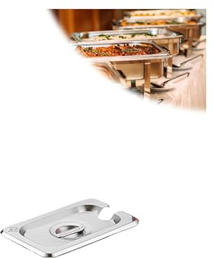 NJDQFA Gastronormbehälter,Zubehör Für Dampfgarer Dampfbacköfen,Edelstahl Restaurantbedarf Wiederverwendbar Dampf Hotel Wasserpfanne,1/9（17.5 * 11cm）,Opening lid