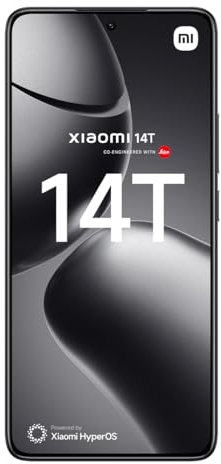 XIAOMI 14T – Smartphone de 12+256GB, Lentes Leica Summilux, MediaTek Dimensity 8300 Ultra, Pantalla AMOLED de 6,67'' 144Hz, HyperCharge 67W, Negro Titanio (Versión ES)