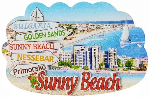 Kühlschrankmagnet, Motiv: Sonnenstrand, Bulgarien, Souvenir, 3D-Kühlschrank-Dekoration, Magnete