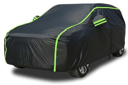 Auto Abdeckplane Wasserdicht für Mini Cooper 3 Doors 2000-2022,Atmungsaktiv Autoplane Autoabdeckung Winter Outdoor Vollgarage Autohülle mit Reflexionsdesign