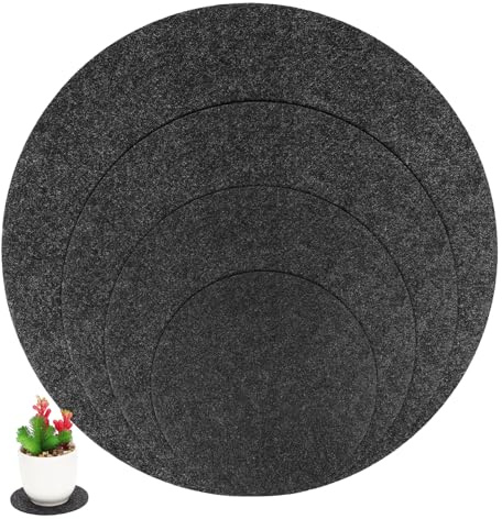 iplusmile 20Pièces sous Feutre Rond de Diamètres Variés pour Pots de Plantes Absorbants Réversibles Protection de Eau