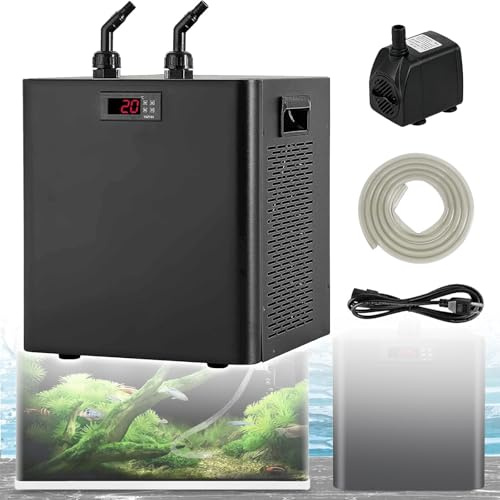 Aquarium Kühler Wasser Reservoir, Kühlung, einstellbare Heizung, 160 l/300 l/500 l, 1/10 PS, 1/3 PS, 1/2 PS, für den Meeresfrüchteanbau,500L/132Gal