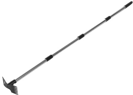 Asixxsix Estirpatore di Erbacce, Regolabile da 40 a 152 cm, con 4 Artigli e Manico Lungo, rimuove Facilmente Le Erbacce Senza piegarsi. Attrezzo Manuale per diserbo da Giardinaggio
