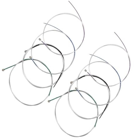 BAZEITFLOW 8 Stück Violinsaiten 4/4 aus Robustem Material mit Stabilem Klang Gleichmäßiger Spannung und Zubehör für Klassische Violine